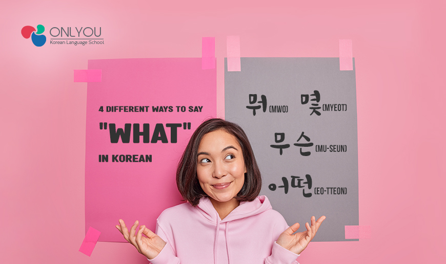 4 Different Ways to say What in Korean Language
