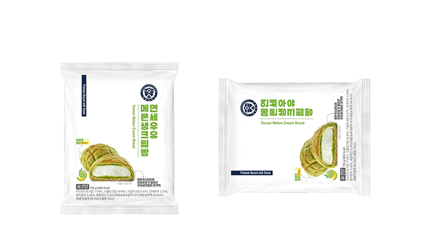 Yonsei University melon cream bread, a popular sweet snack in Korean convenience stores
