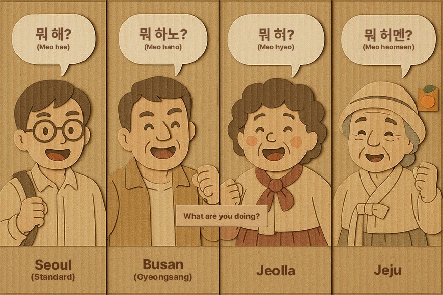 How Koreans Say the Same Thing Differently - South Korean Dialects